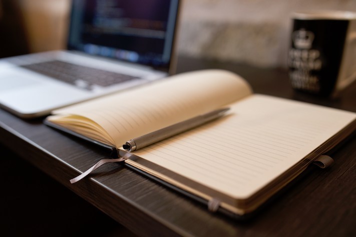 An empty notebook